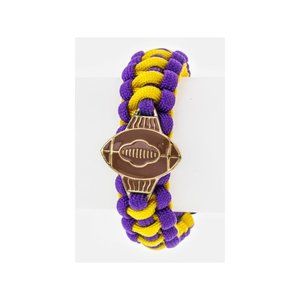 Stylish Color full Football Team Color Paracord Wrist Bracelet - Purple/Yellow